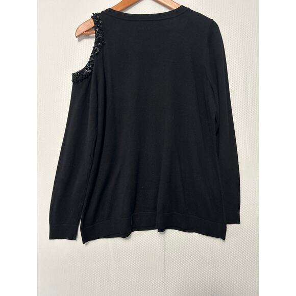 Vince Camuto Black Plus Top Embellished Collar Long Sleeve Sweater SZ 1X NWT - Picture 7 of 9